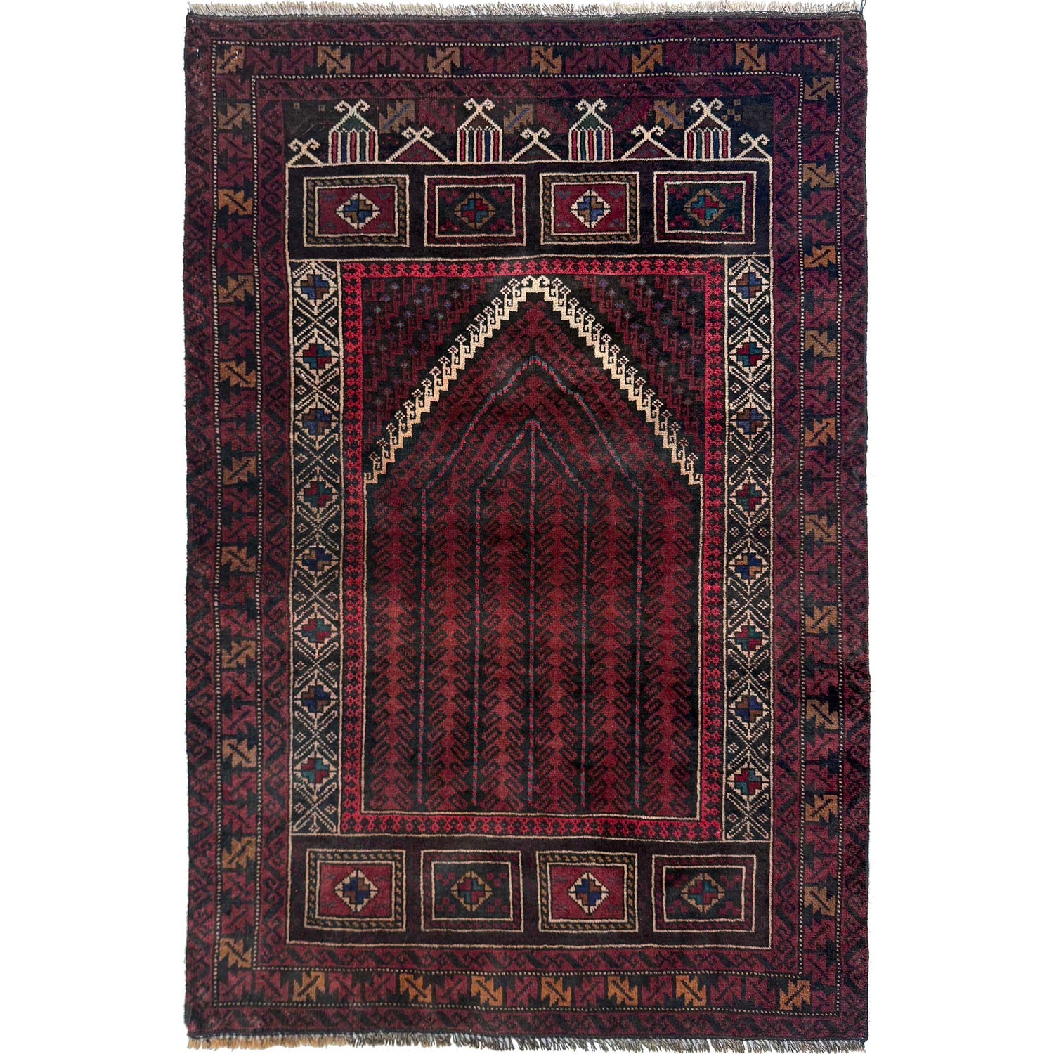 Handmade Prayer Rug 2' 11" x 4' 6" (ft) - No. G36858