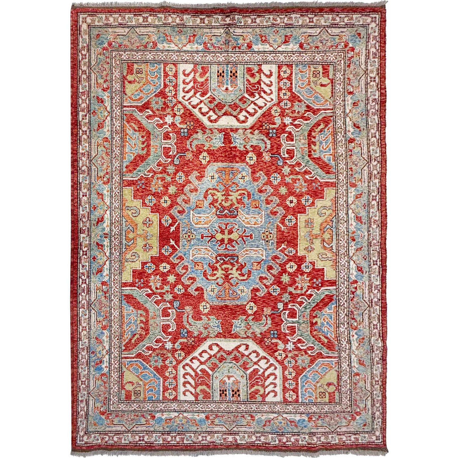 Hand Made Persian Design Heriz Carpet 6' 9" x 9' 7" (ft) - No. G37287