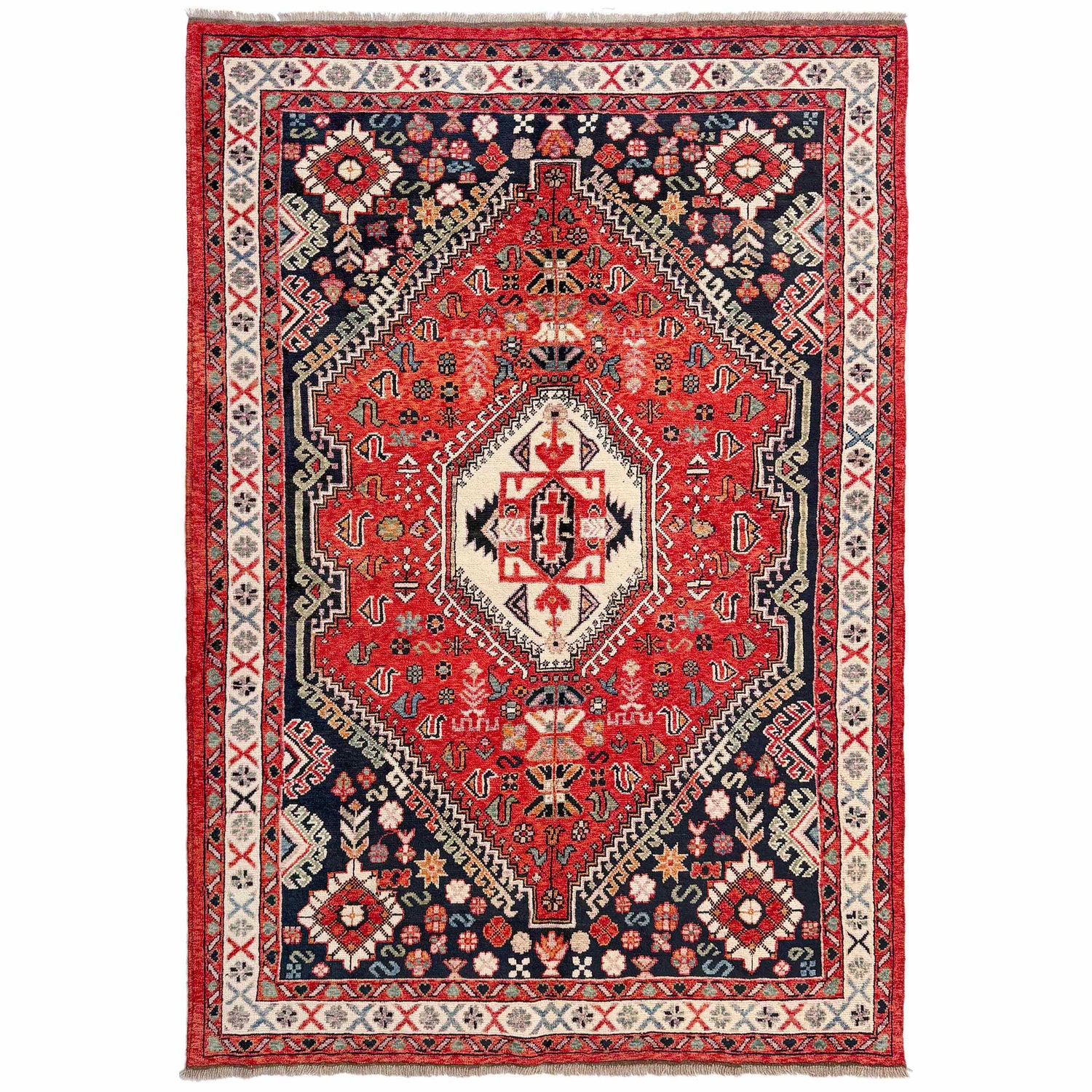 Handmade Sherazi Rug 6' 7" x 9' 7" (ft) - No. G37288