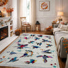 Pakistani Embroidery Kelim 3' 9" x 6' 4" (ft) - No. G37360
