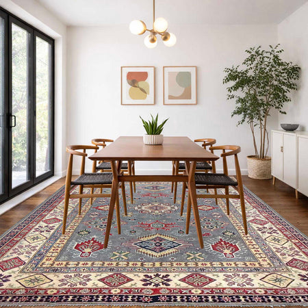 Oriental Kazak Rug 6' 8" x 9' 7" (ft) - No. G37574