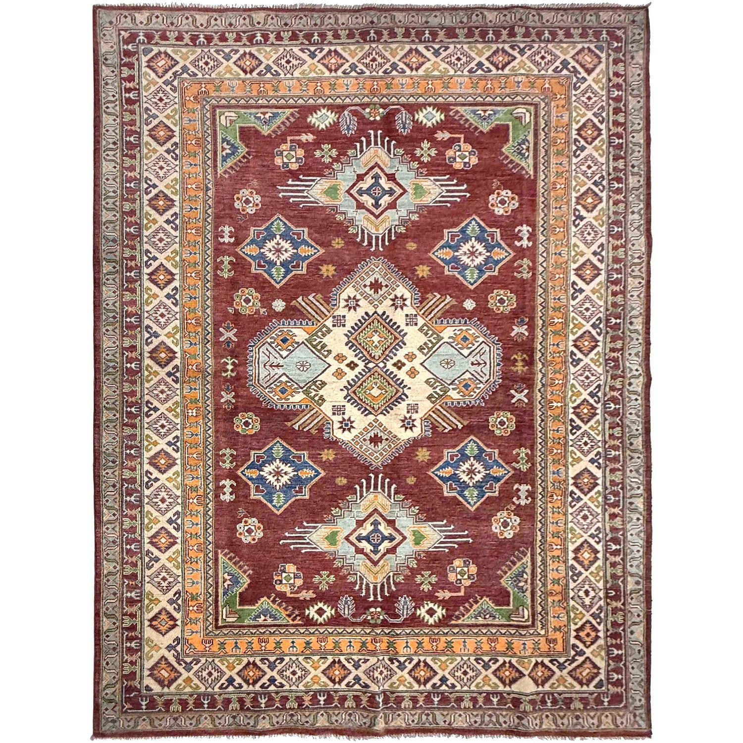 Oriental Kazak Rug 6' 7" x 9' 11" (ft) - No. G37578