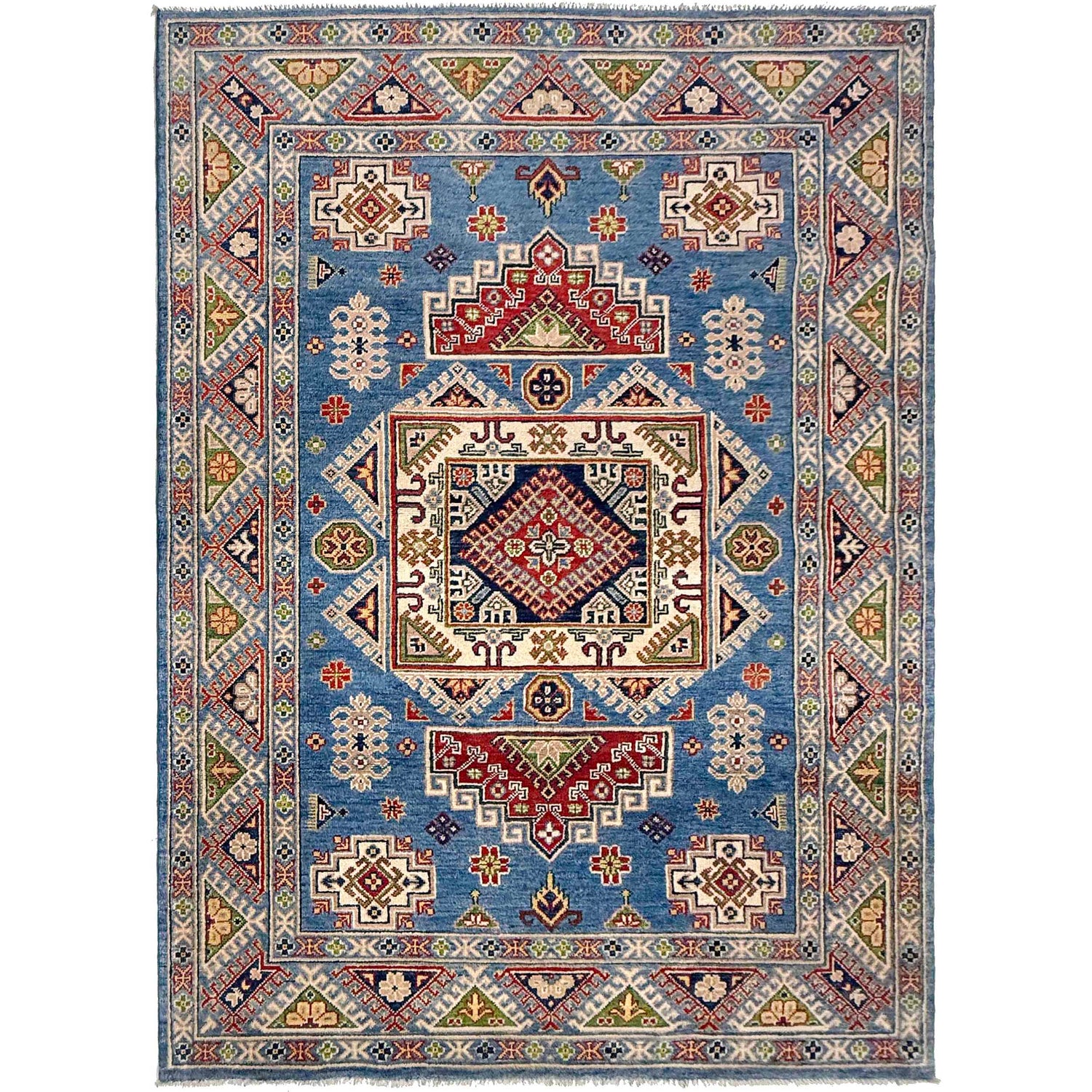 Oriental Kazak Rug 5' 0" x 6' 11" (ft) - No. G37581