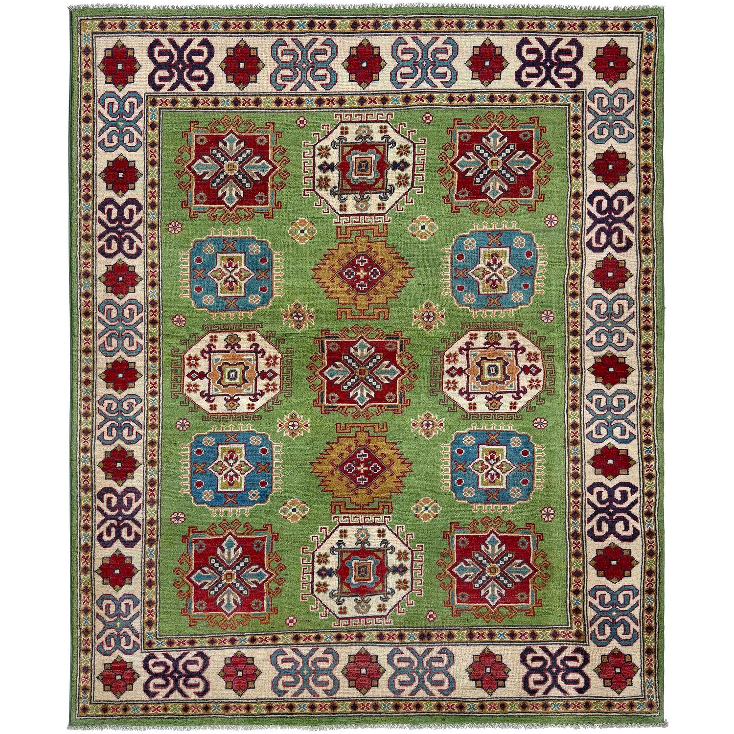Hand Knotted Kazak Rug 4' 11" x 6' 4" (ft) - No. G37583