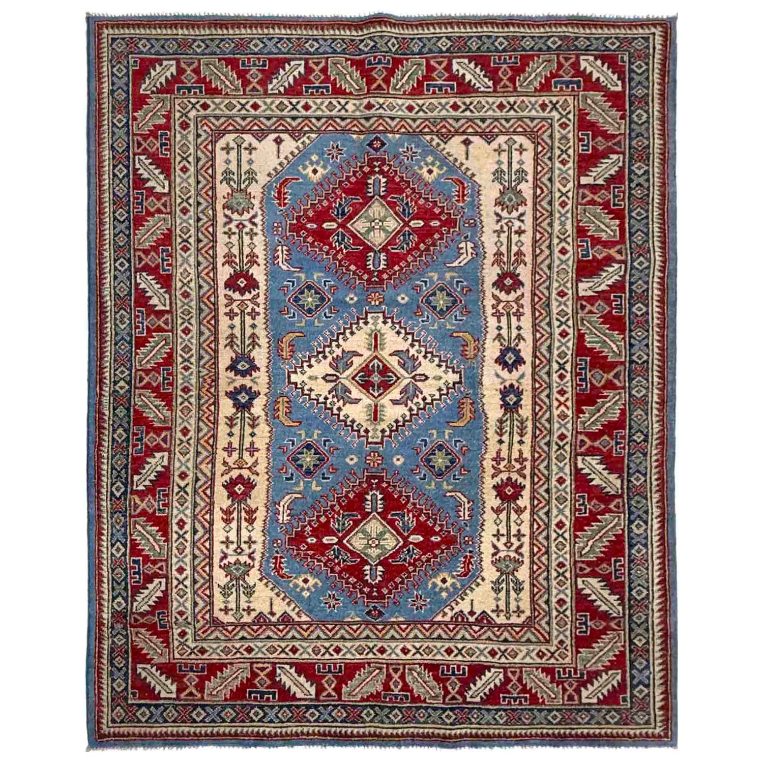 Oriental Kazak Rug 5' 1" x 6' 7" (ft) - No. G37587