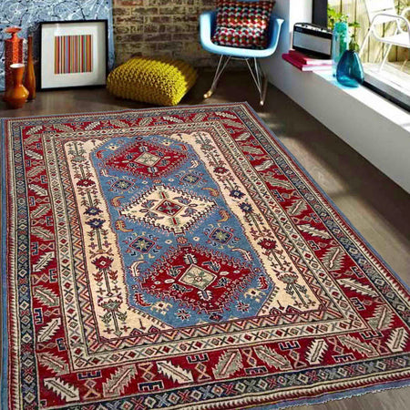 Oriental Kazak Rug 5' 1" x 6' 7" (ft) - No. G37587