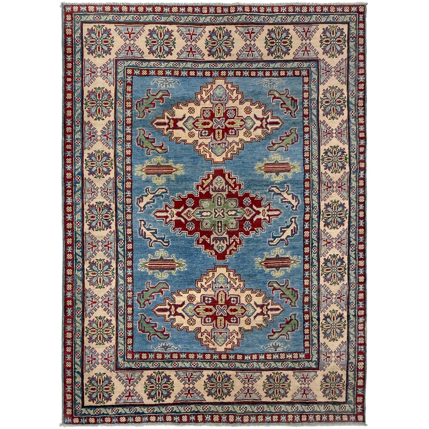 Blue Color Kazak Rug 4' 11" x 6' 9" (ft) - No. G37588