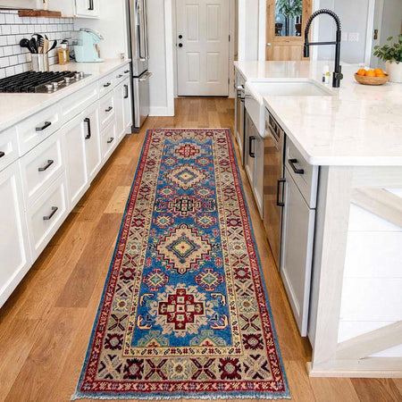 Hand Knotted Kazak Runner 2' 1" x 6' 3" (ft) - No. G37592