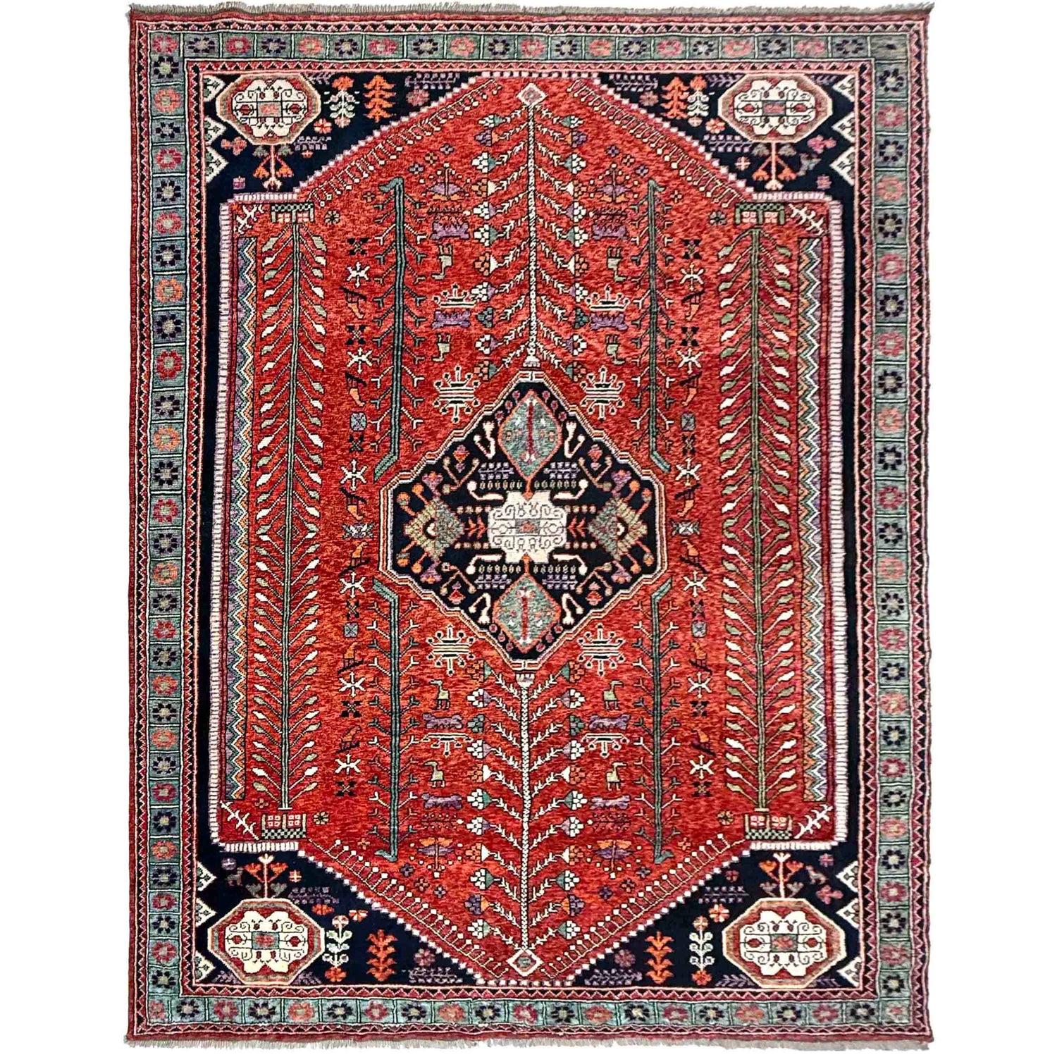 Handmade Sherazi Rug 8' 0 x 11' 3 (ft) - No. G37703