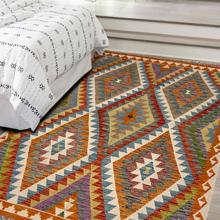 Handmade Vegetable Kelim 4' 11" x 6' 5" (ft) - No. G38844