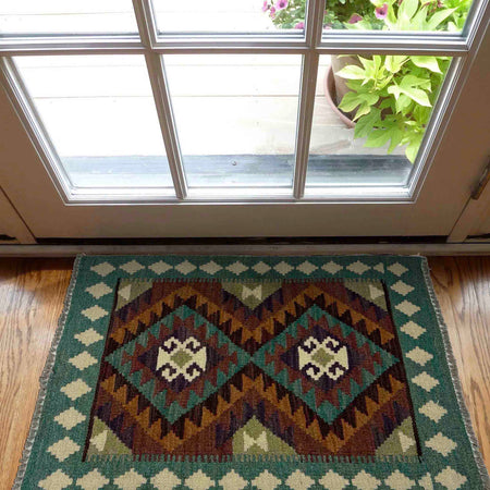 Handmade Vegetable Kelim 2' 0" x 2' 9" (ft) - No. G38846