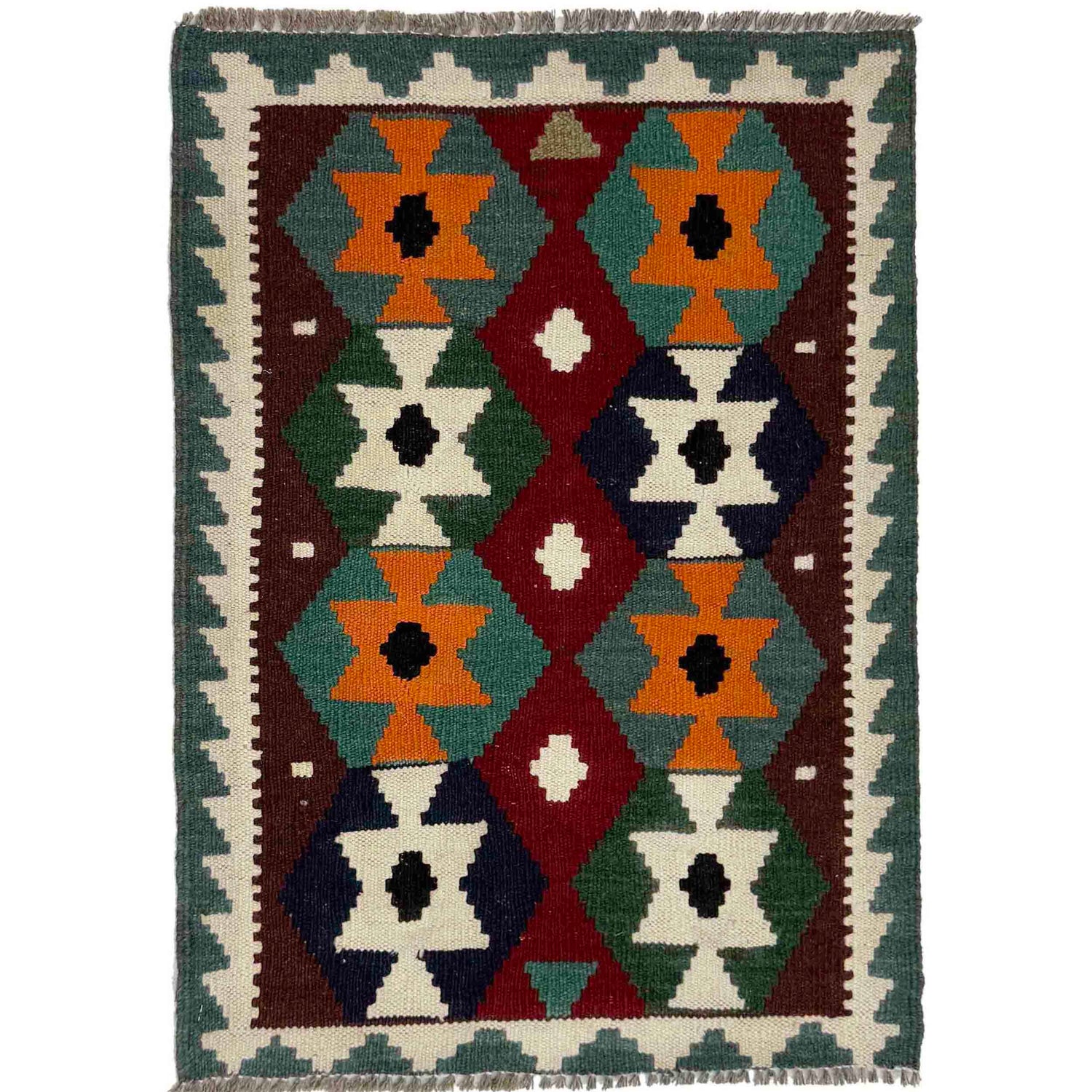 Handmade Vegetable Kelim 2' 0" x 2' 9" (ft) - No. G38847