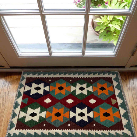 Handmade Vegetable Kelim 2' 0" x 2' 9" (ft) - No. G38847