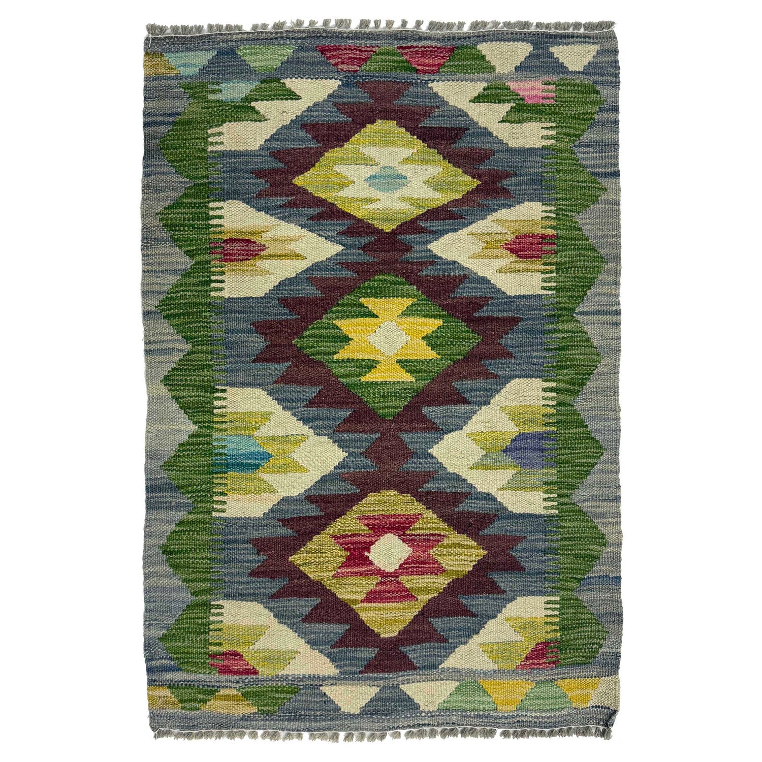 Handmade Vegetable Kilim 2' 0" x 2' 11" (ft) - No. G38848