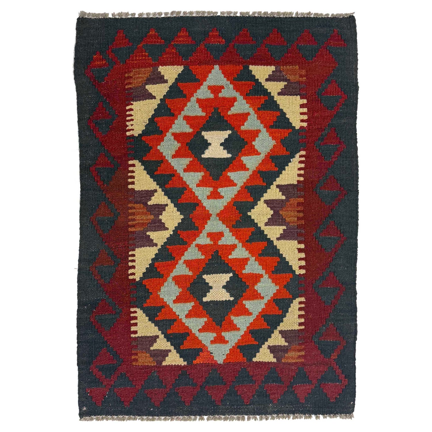 Handmade Vegetable Kelim 2' 1" x 2' 11" (ft) - No. G38849