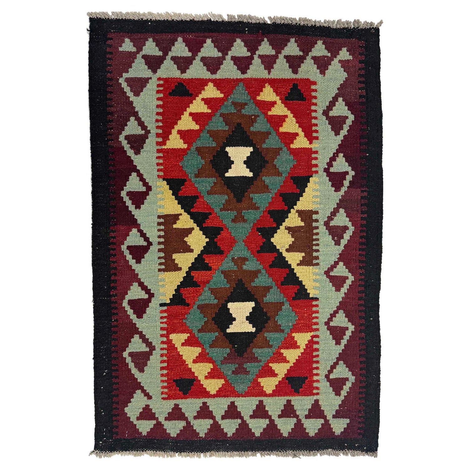 Handmade Vegetable Kelim 2' 0" x 2' 11" (ft) - No. G38852