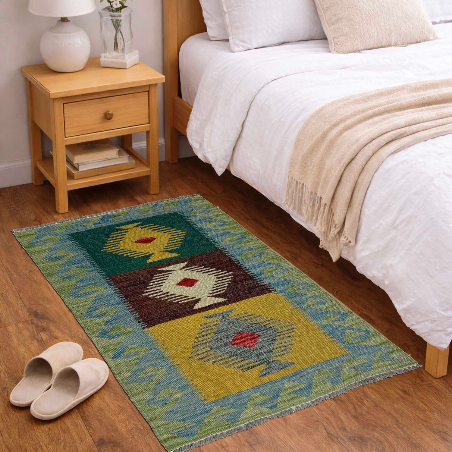 Handmade Vegetable Kelim 1' 10" x 2' 10" (ft) - No. G38857