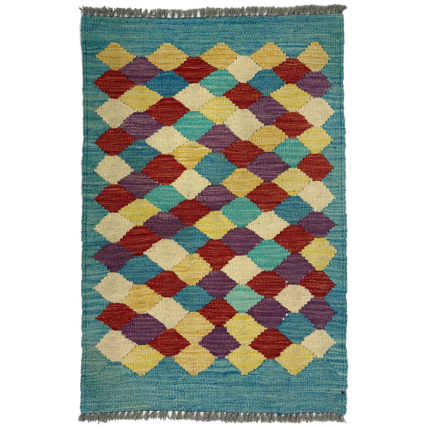 Handmade Vegetable Kilim 1' 11" x 2' 11" (ft) - No. G38861