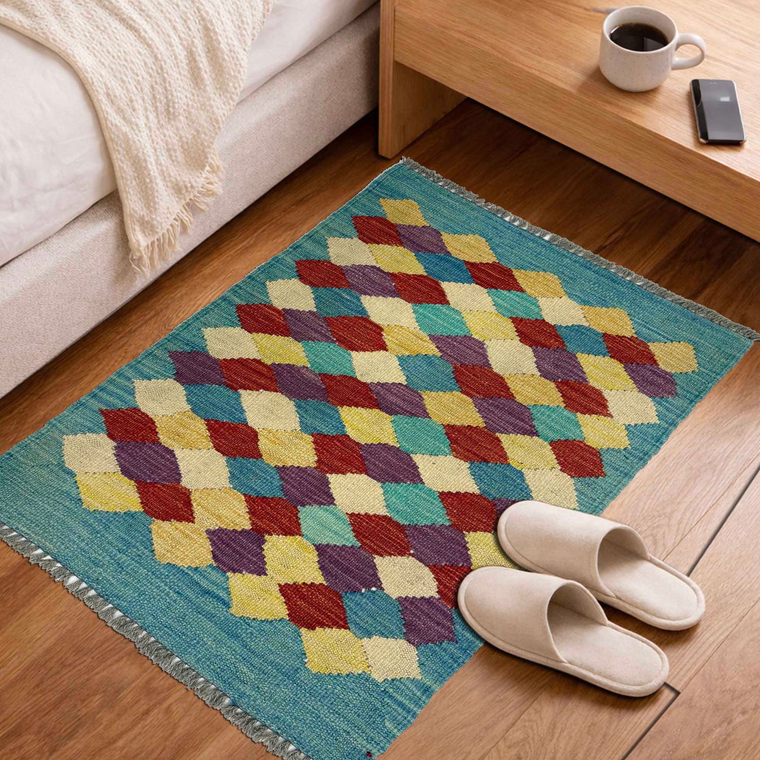 Handmade Vegetable Kilim 1' 11" x 2' 11" (ft) - No. G38861