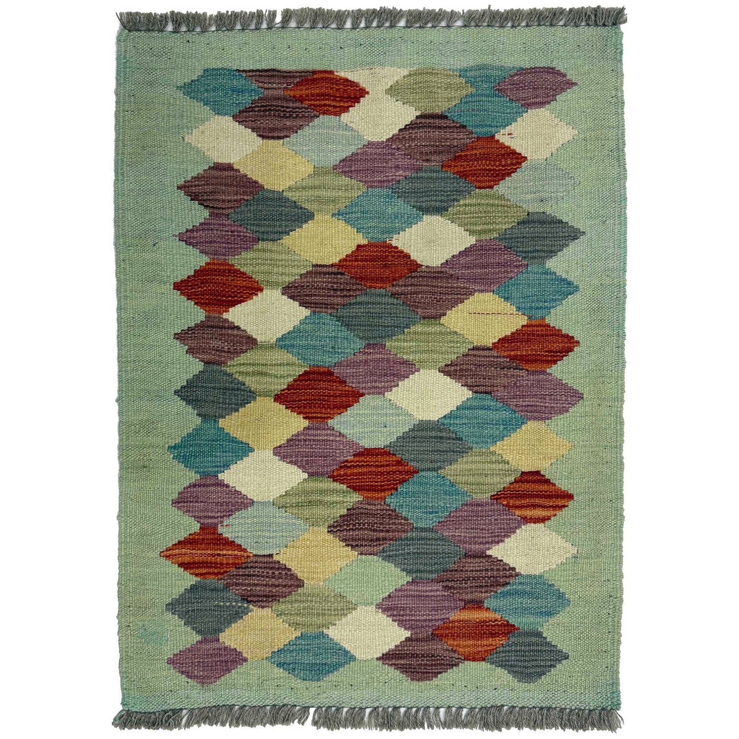 Handmade Vegetable Kilim 1' 11" x 2' 9" (ft) - No. G38863