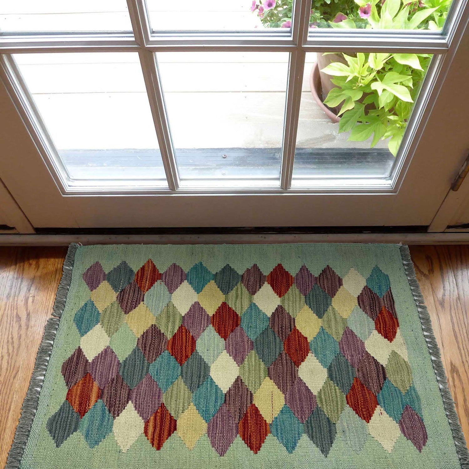 Handmade Vegetable Kilim 1' 11" x 2' 9" (ft) - No. G38863