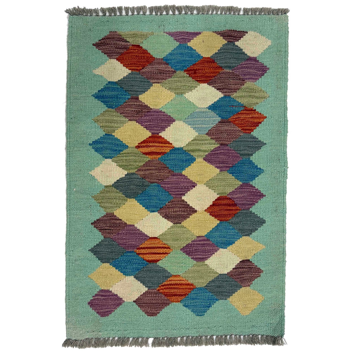 Handmade Vegetable Kelim 1' 11" x 2' 9" (ft) - No. G38864