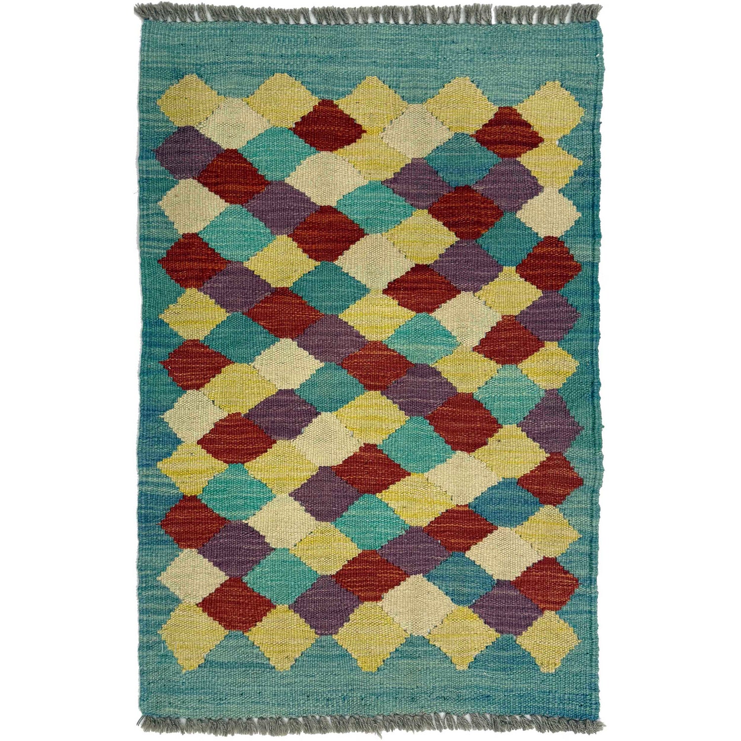 Handmade Vegetable Kelim 1' 11" x 2' 11" (ft) - No. G38866