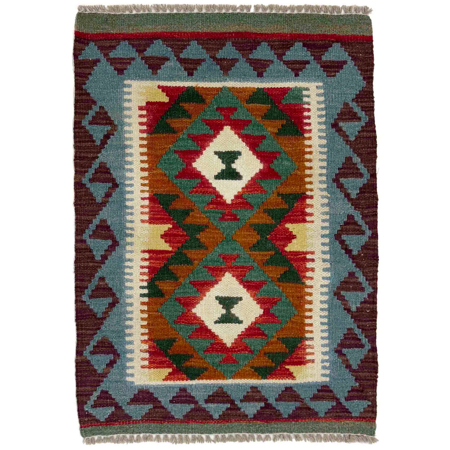 Handmade Vegetable Kelim 2' 1" x 2' 11" (ft) - No. G38869