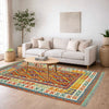 Handmade Vegetable Kelim 5' 1" x 6' 4" (ft) - No. G38886