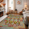 Handmade Vegetable Kelim 5' 0" x 6' 7" (ft) - No. G38937
