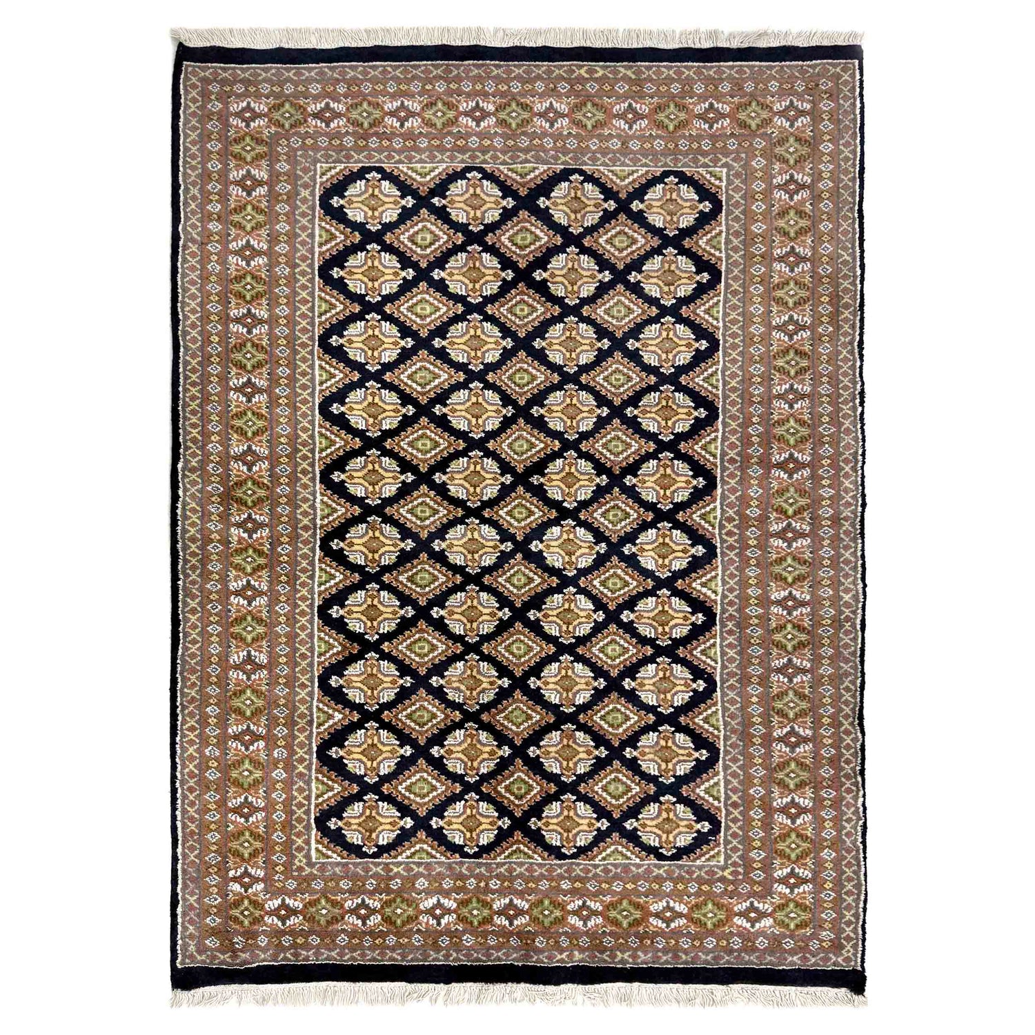 Jaldar Multi Color Hand Knotted Rug 4' 2" x 5' 11" (ft) - No. G39156