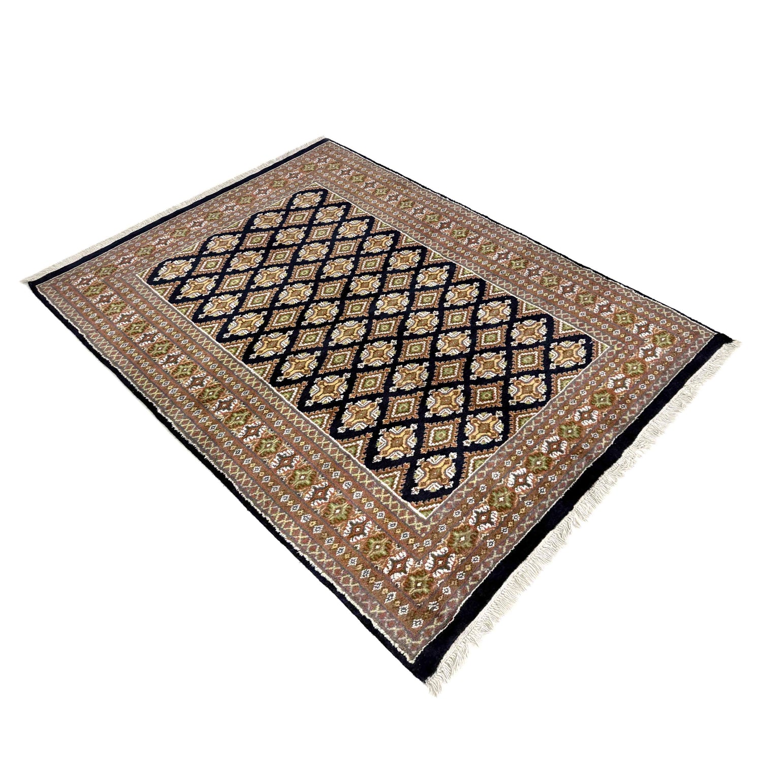 Jaldar Multi Color Hand Knotted Rug 4' 2" x 5' 11" (ft) - No. G39156
