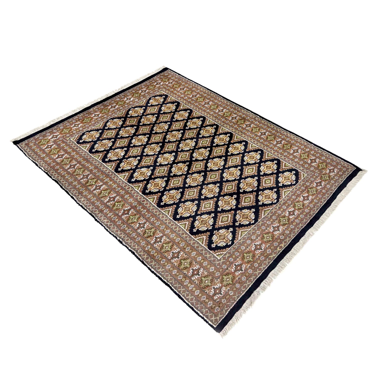 Jaldar Multi Color Hand Knotted Rug 4' 2" x 5' 11" (ft) - No. G39156