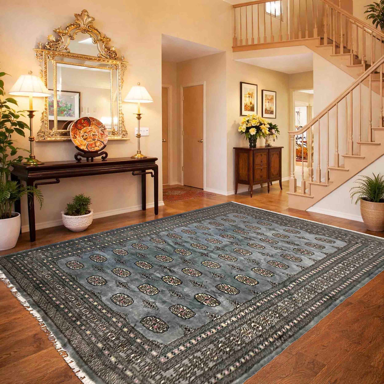 Handmade Bokhara Rug 6' 8" x 9' 8" (ft) - No. G39157