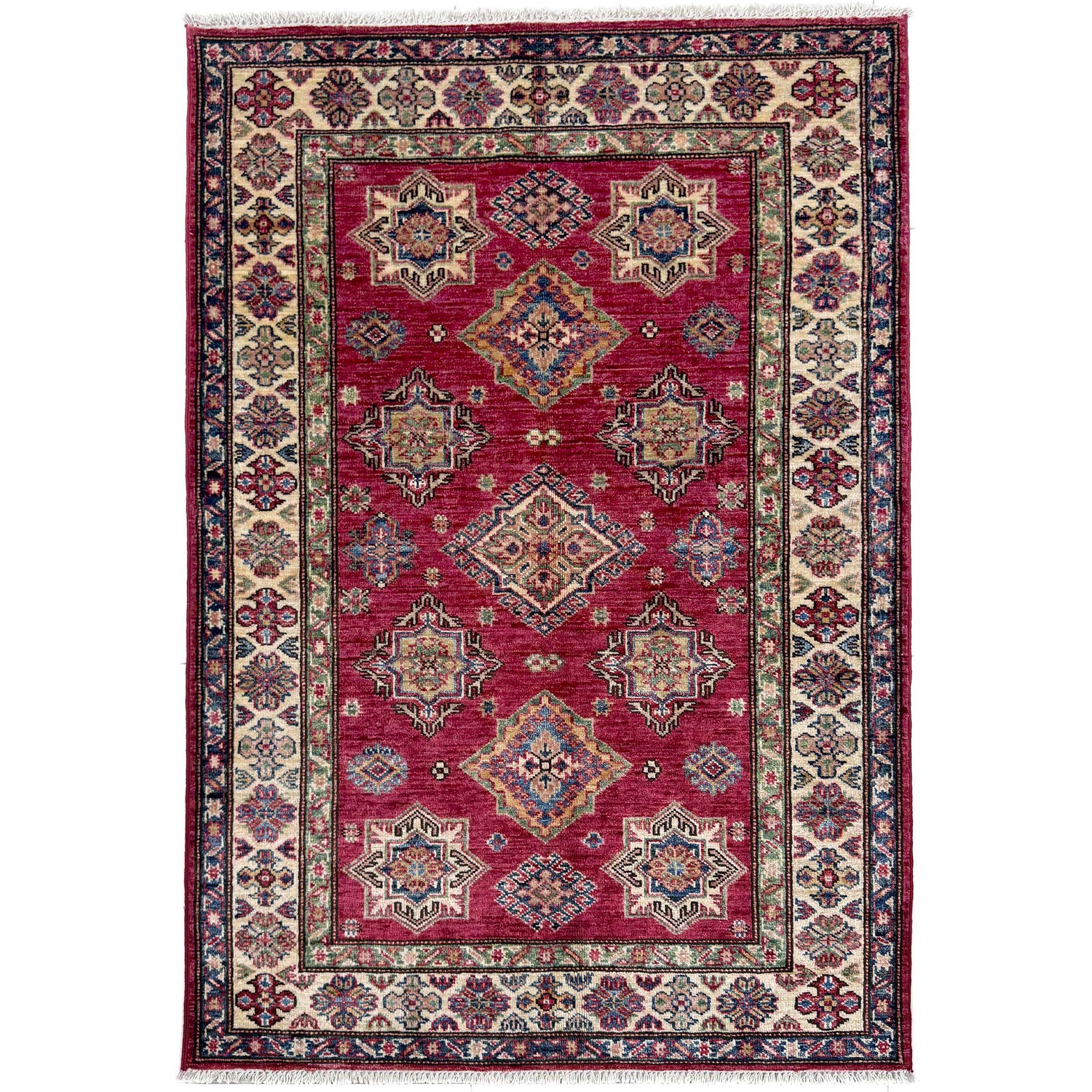 Fine Kazak Carpet 3' 5" x 4' 10" (ft) - No. G39608
