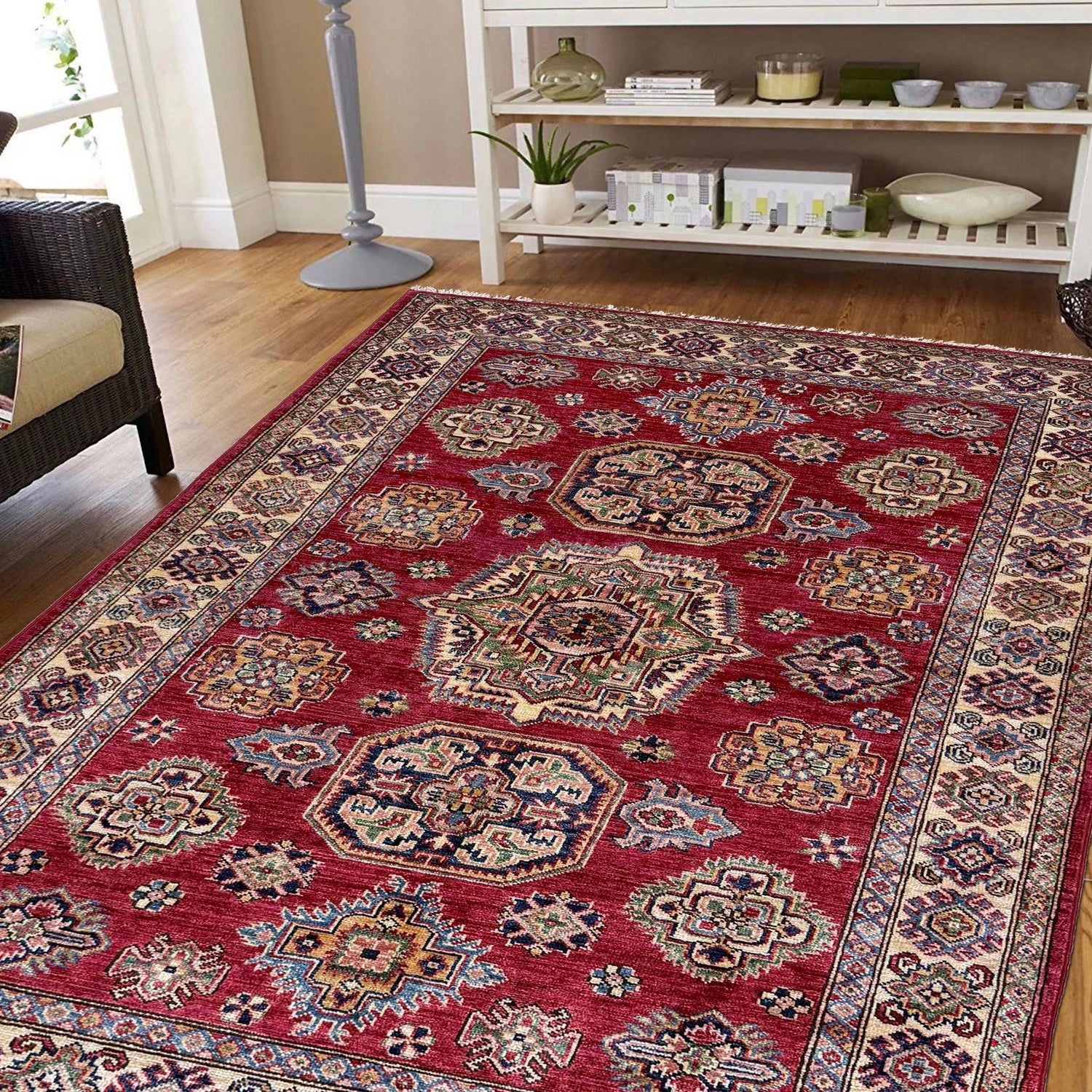 Luxury Kazak Qaleen 4' 0" x 5' 10" (ft) - No. G39610