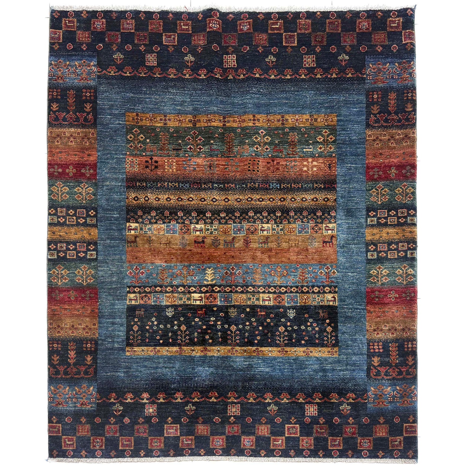Shikargah Hunting Scene Carpet 5' 1" x 6' 4" (ft) - No. G39617