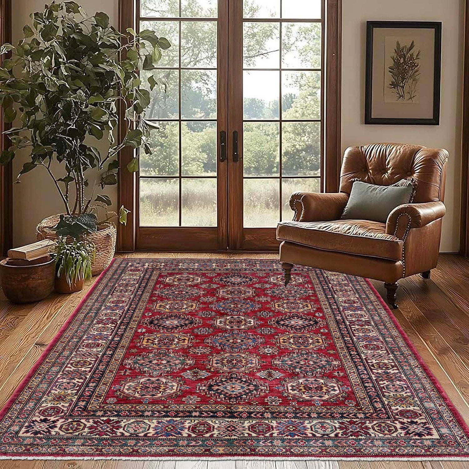 Supreme Kazak Carpet 5' 2" x 6' 6" (ft) - No. G39620