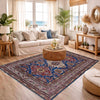 Blue Color Handmade Kazak Rug 4' 11" x 6' 8" (ft) - No. G39622
