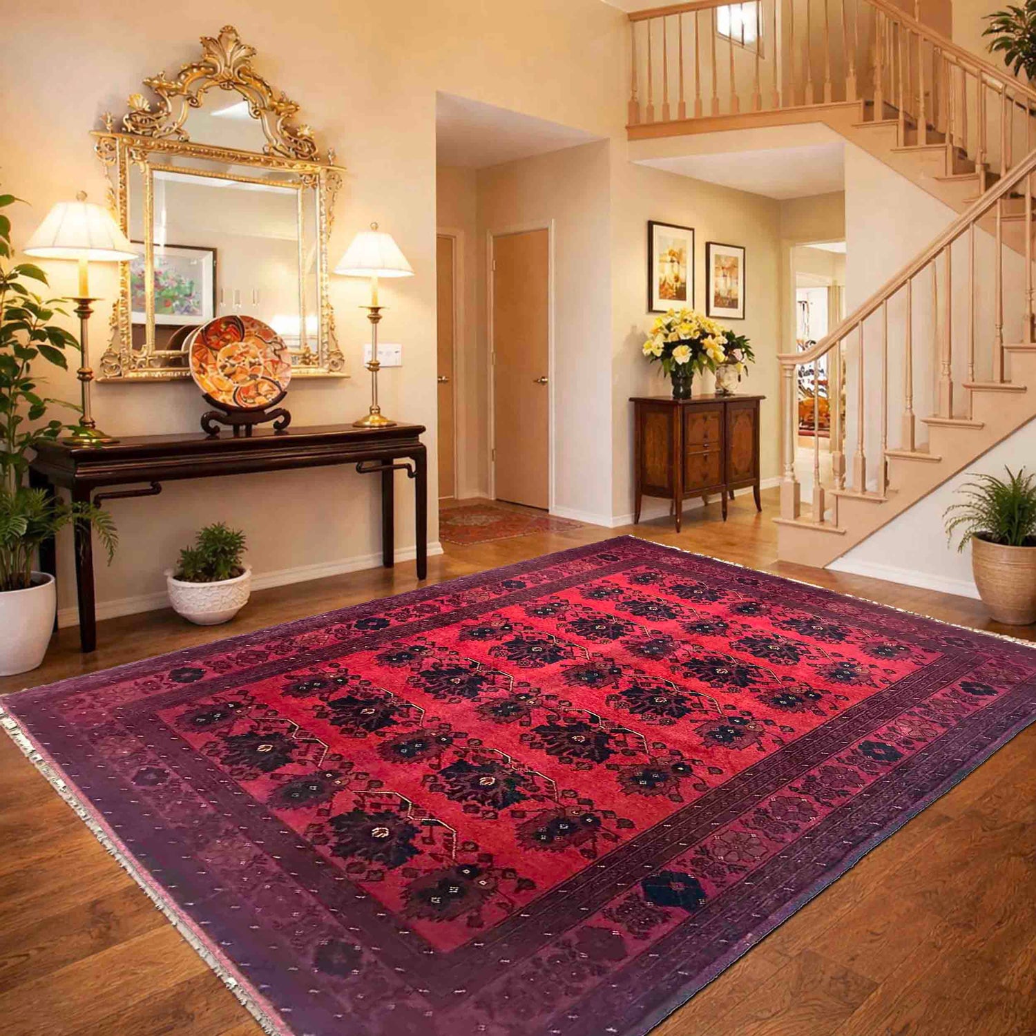 Red Khal Mohammadi Carpet 6' 4" x 9' 9" (ft) - No. G39686