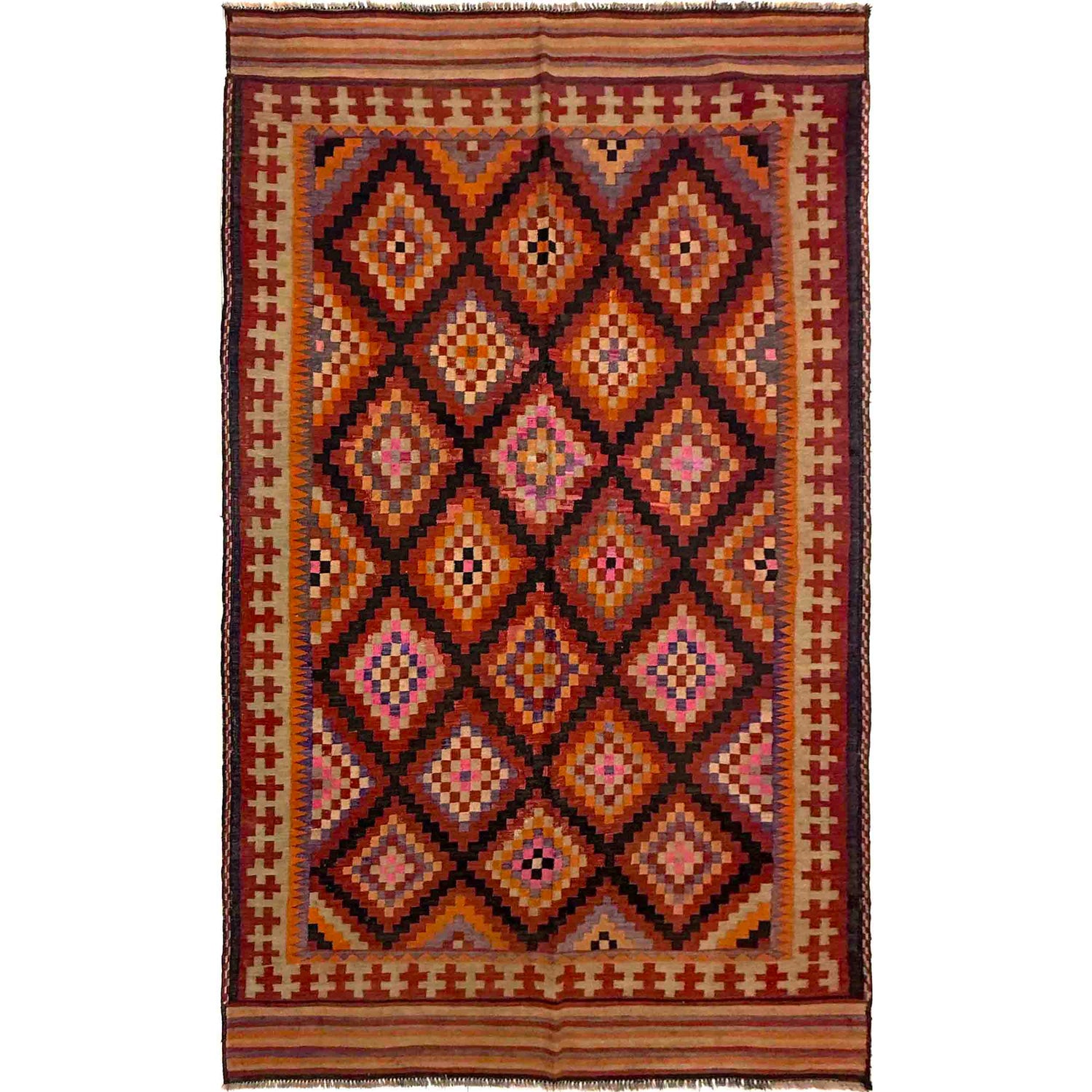 Handmade Vintage Kelim 5' 6" x 9' 8" (ft) - No. G39687