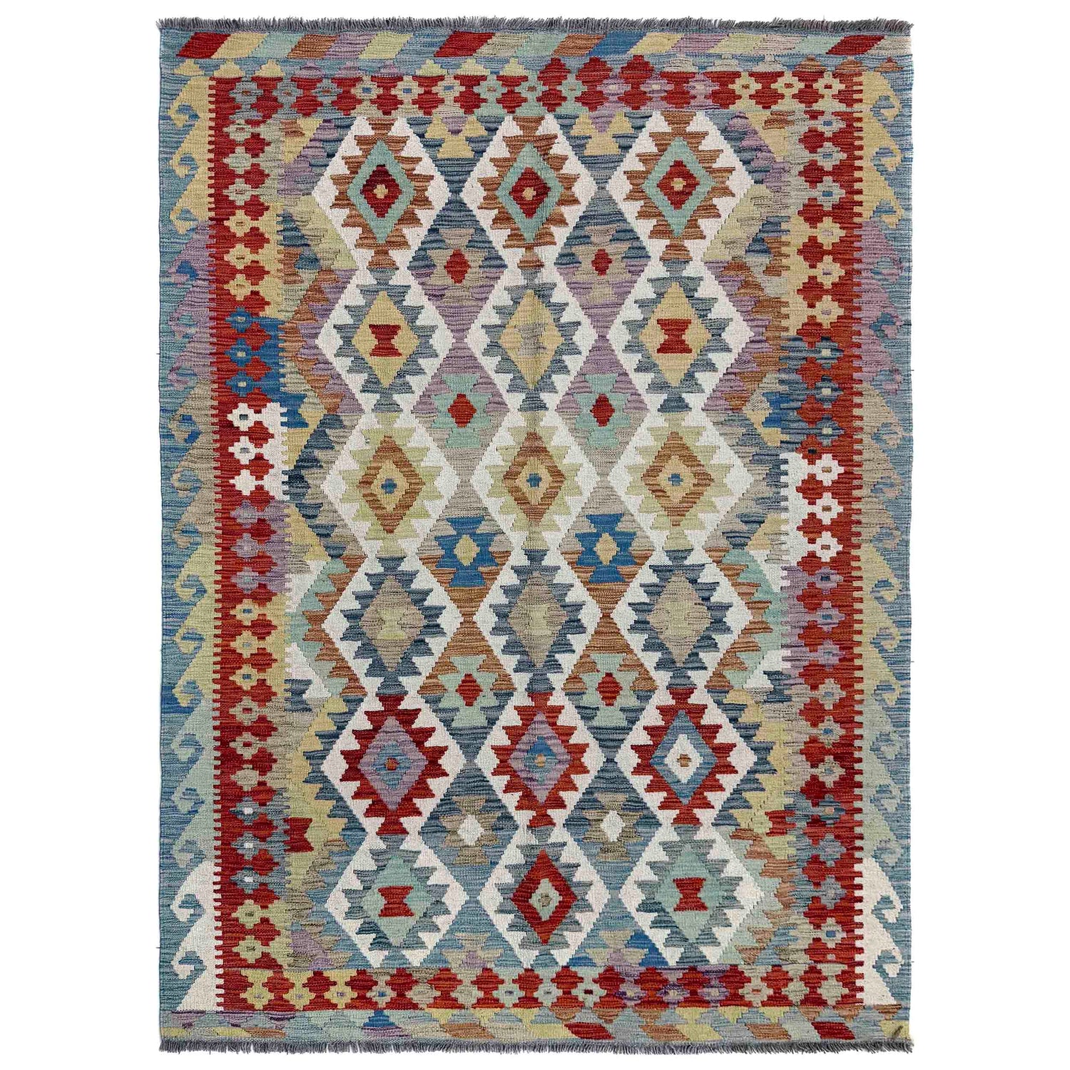 Handmade Vegetable Kelim 4' 11" x 6' 8" (ft) - No. G39789