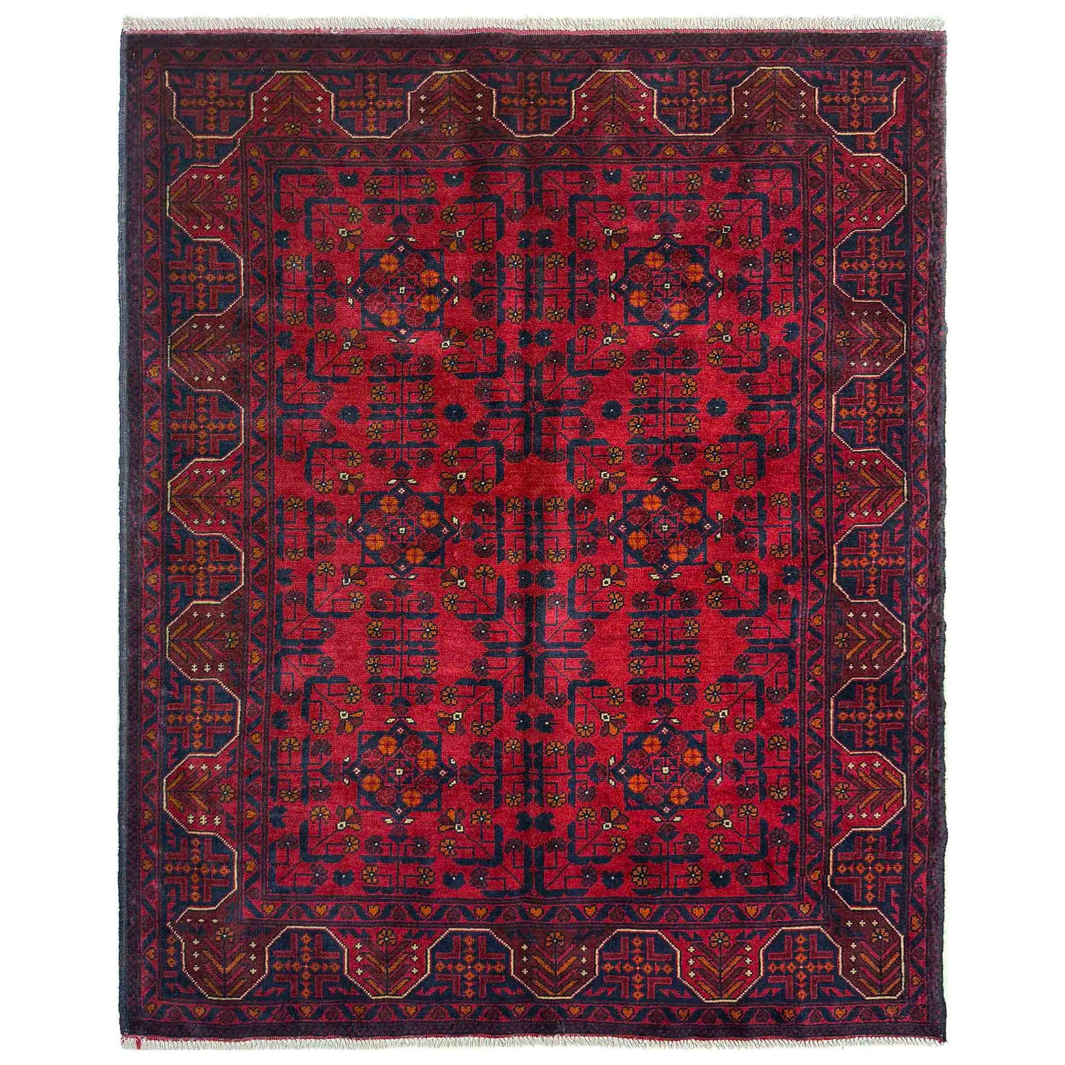 Red Color Khal Mohammadi Rug 4' 11" x 6' 5" (ft) - No. G39807