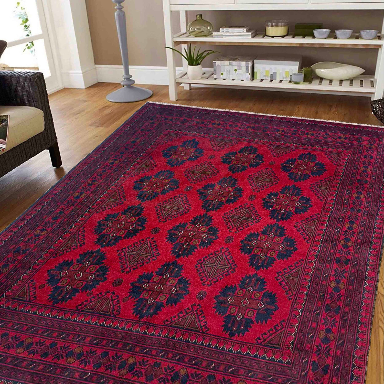 Red Color Khal Mohammadi Rug 5' 1" x 6' 3" (ft) - No. G39808