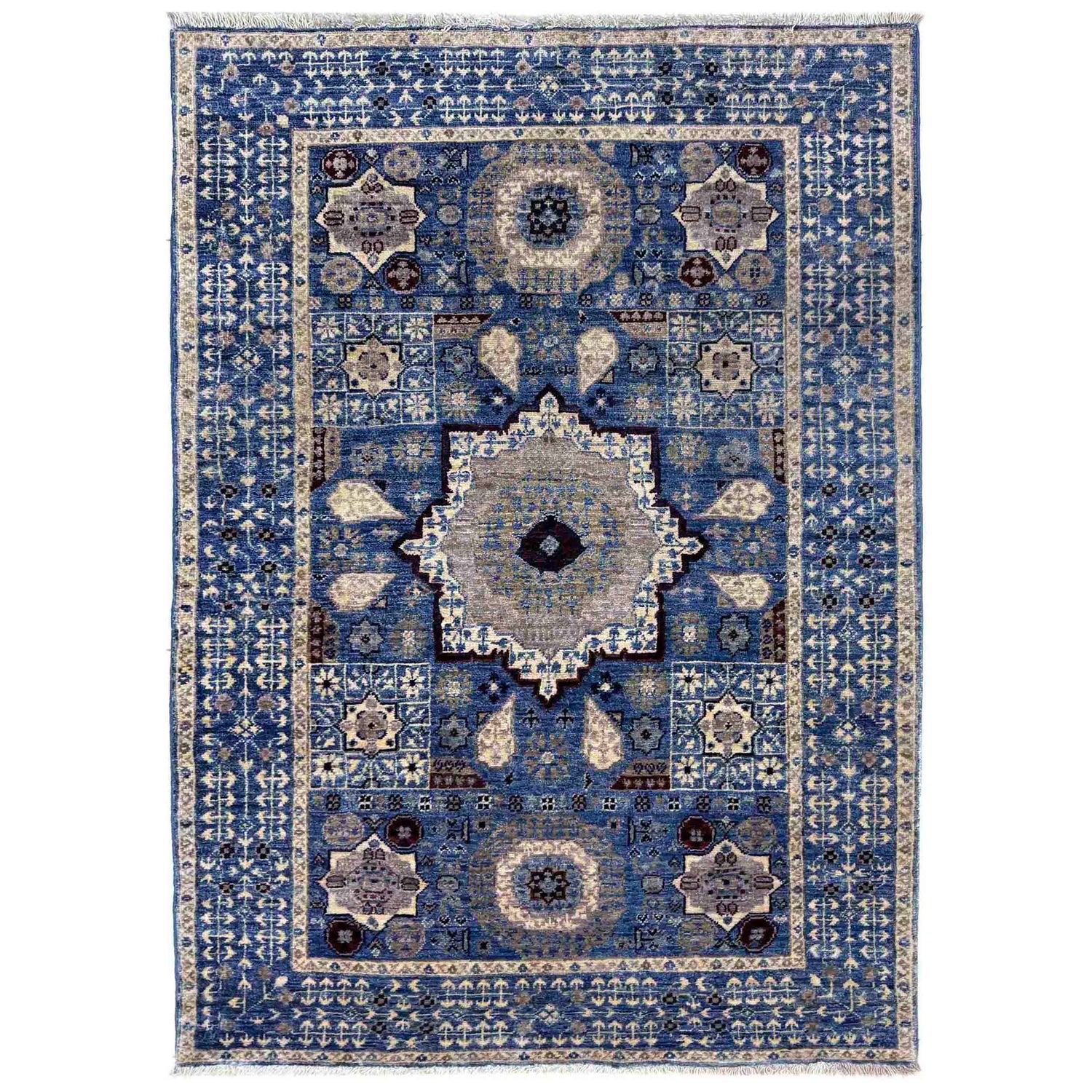 Handmade Mamluk Rug 3' 5" x 5' 0" (ft) - No. G39810