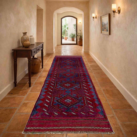 Red Color Mashwani Short Runner 2' 0" x 7' 11" (ft) - No. G40198