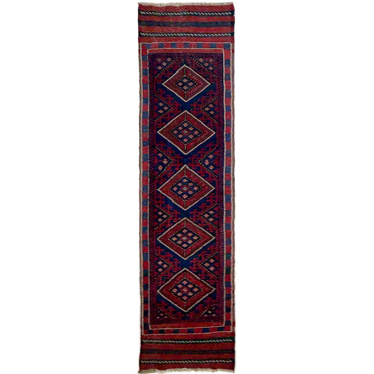 Red Color Mashwani Short Runner 2' 1" x 8' 7" (ft) - No. G40199
