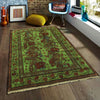 Green Overdyed Rug 4' 1 x 5' 5 (ft) - No. P26496