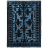 Blue Overdyed Rug 4' 1 x 6' 1 (ft) - No. P26498