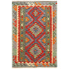 Handmade Vegetable Kilim 3' 3  x 4' 8 (ft) - No. P26536